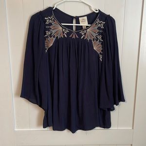Knox Rose Navy Blue Top